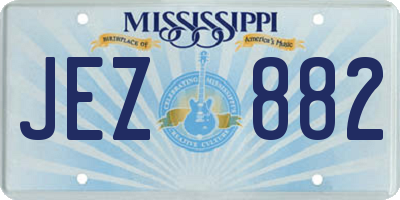 MS license plate JEZ882