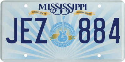 MS license plate JEZ884