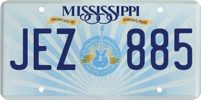 MS license plate JEZ885