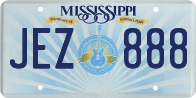 MS license plate JEZ888