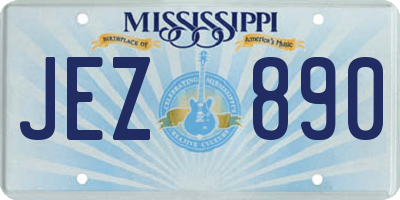 MS license plate JEZ890