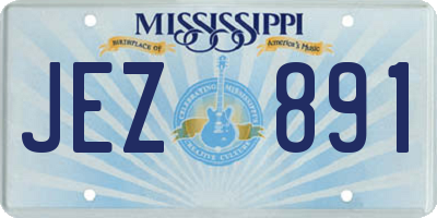 MS license plate JEZ891