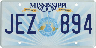 MS license plate JEZ894