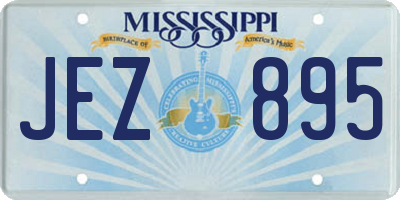 MS license plate JEZ895