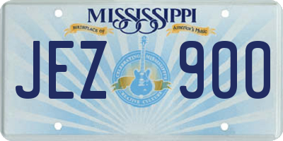 MS license plate JEZ900