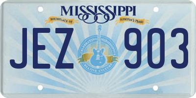 MS license plate JEZ903