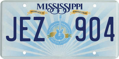 MS license plate JEZ904