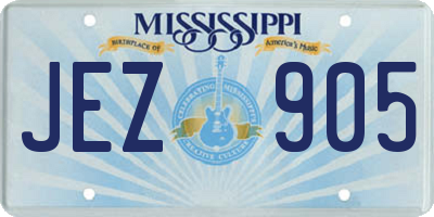 MS license plate JEZ905
