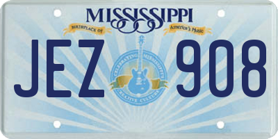 MS license plate JEZ908