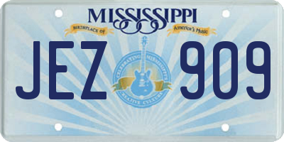 MS license plate JEZ909