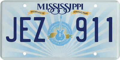 MS license plate JEZ911