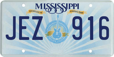 MS license plate JEZ916