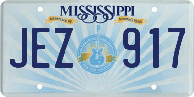MS license plate JEZ917