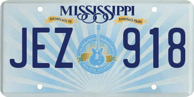 MS license plate JEZ918