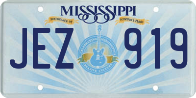MS license plate JEZ919