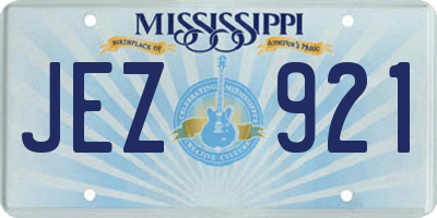MS license plate JEZ921