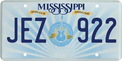 MS license plate JEZ922