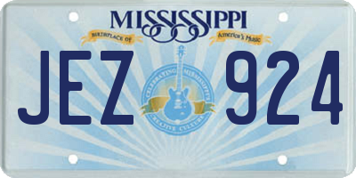 MS license plate JEZ924