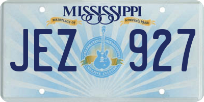 MS license plate JEZ927