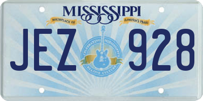MS license plate JEZ928