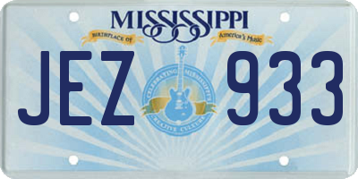 MS license plate JEZ933