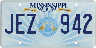 MS license plate JEZ942