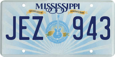 MS license plate JEZ943