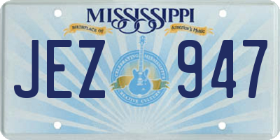 MS license plate JEZ947