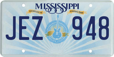 MS license plate JEZ948