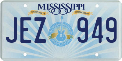 MS license plate JEZ949