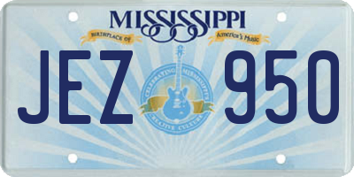 MS license plate JEZ950