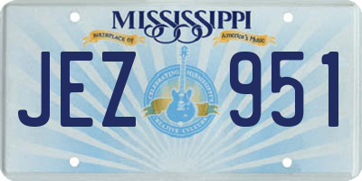 MS license plate JEZ951