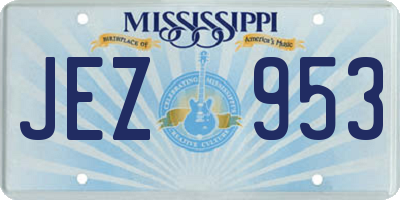 MS license plate JEZ953