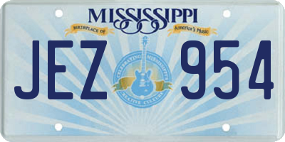 MS license plate JEZ954