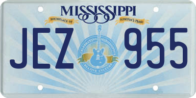 MS license plate JEZ955