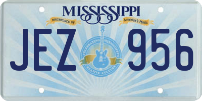 MS license plate JEZ956