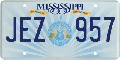 MS license plate JEZ957