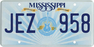 MS license plate JEZ958