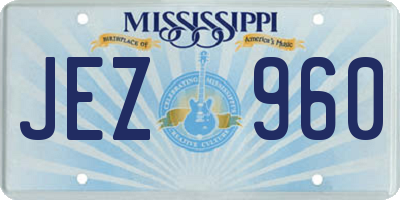 MS license plate JEZ960