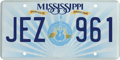 MS license plate JEZ961