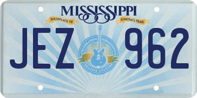 MS license plate JEZ962