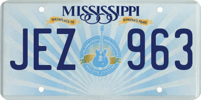 MS license plate JEZ963