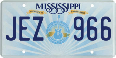 MS license plate JEZ966