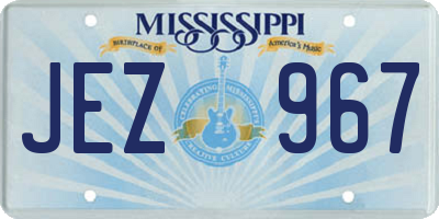 MS license plate JEZ967