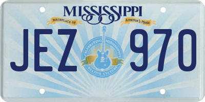 MS license plate JEZ970