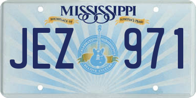 MS license plate JEZ971