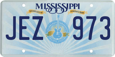 MS license plate JEZ973