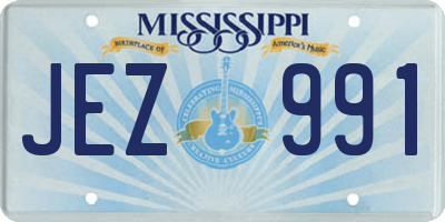 MS license plate JEZ991