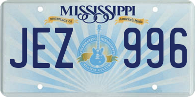 MS license plate JEZ996