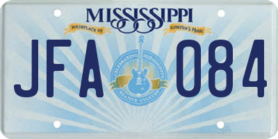 MS license plate JFA084